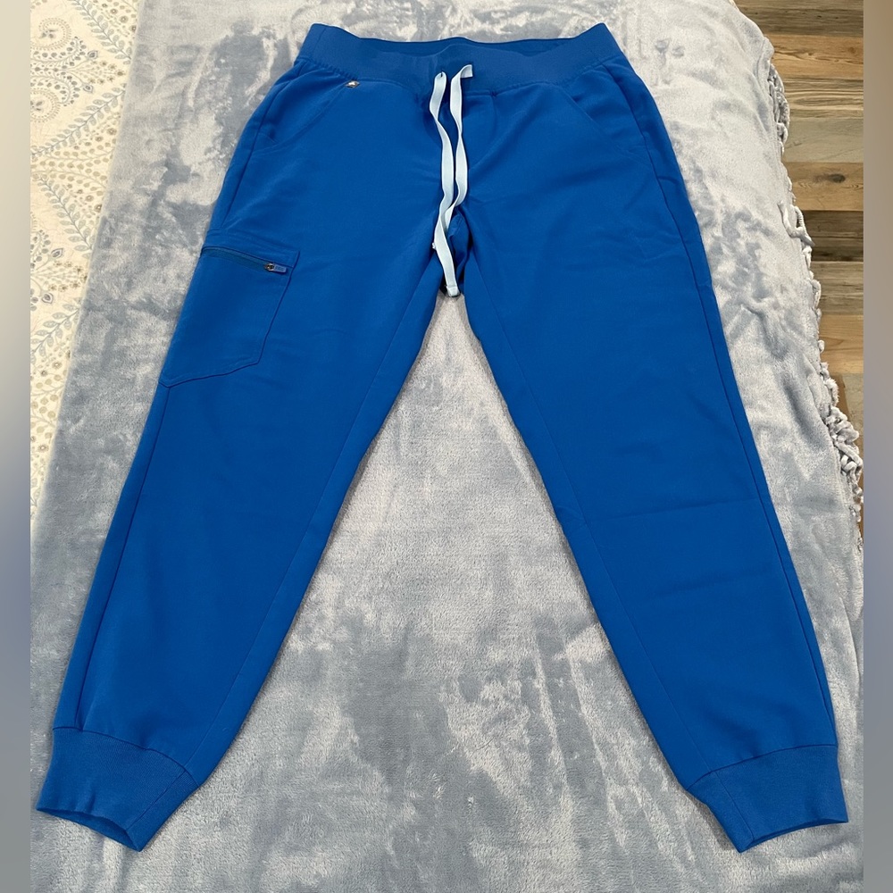 FIGS Women's Royal Blue Zamora - Petite Jogger Scrub Pants - S - Petite
